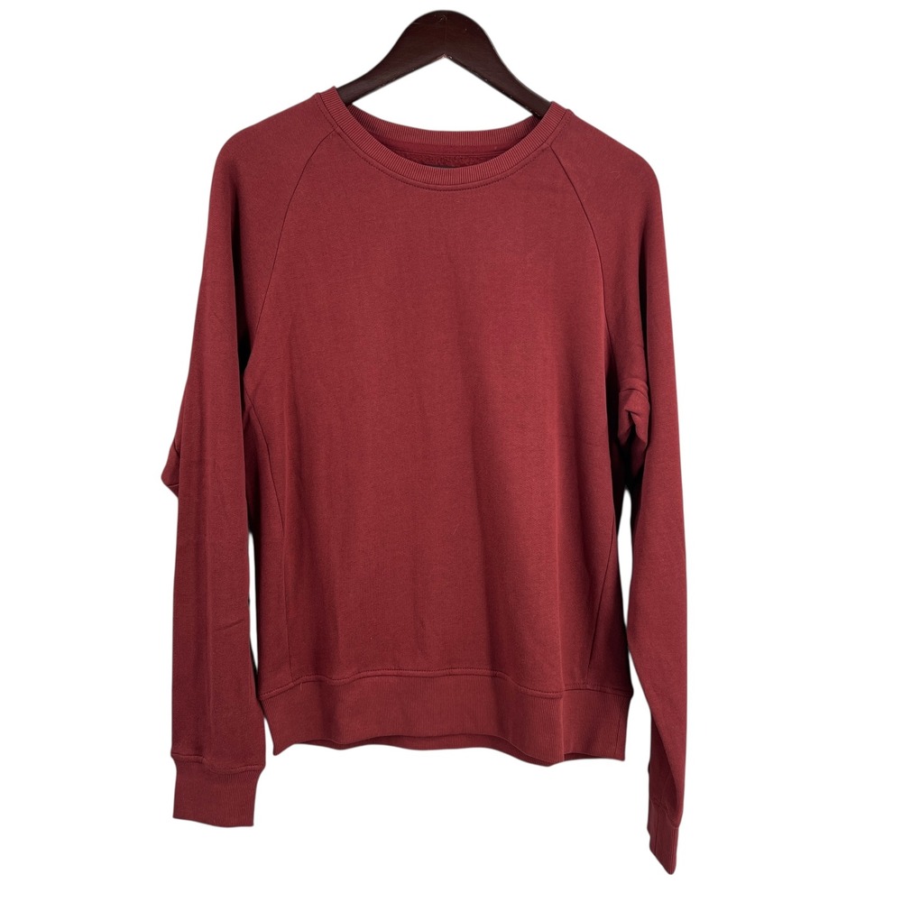 Bridge & Burn Fremont Crewneck Sweatshirt Burgundy Organic Cotton Mens Large New